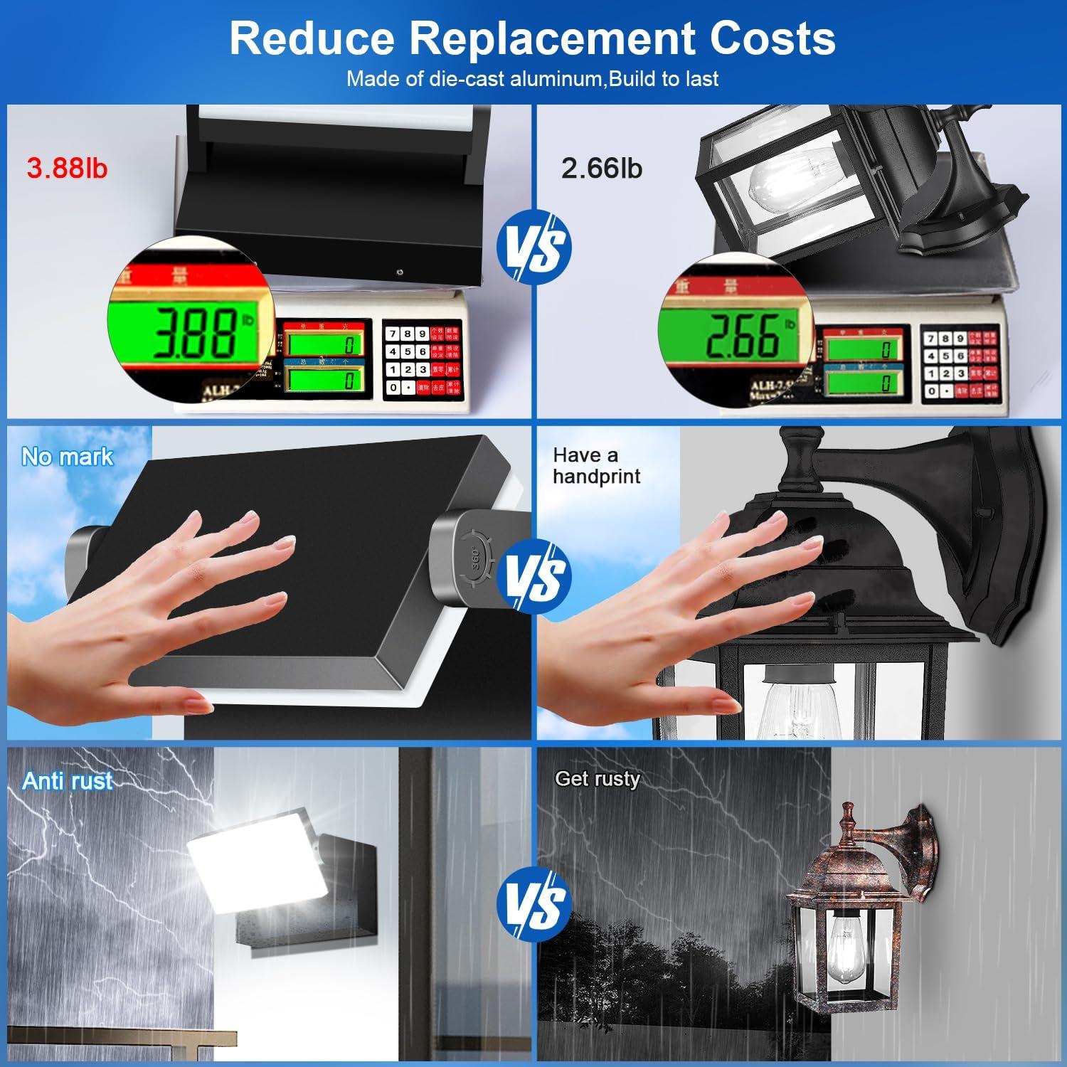 Luces de Inundación LED LEDMO 60W Paquete de 4 para Exterior