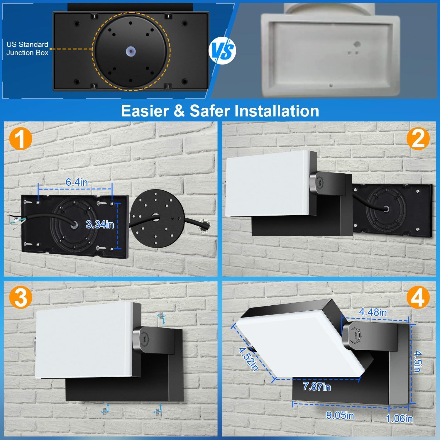 Luces de Inundación LED LEDMO 60W Paquete de 4 para Exterior