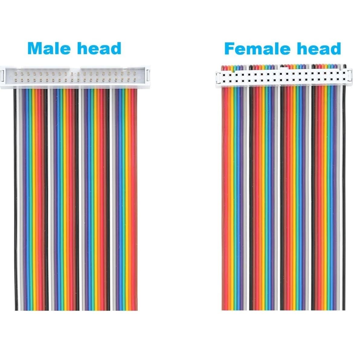 Cable de Cinta GPIO 40 Pines Macho y Hembra 20 cm MTDELE