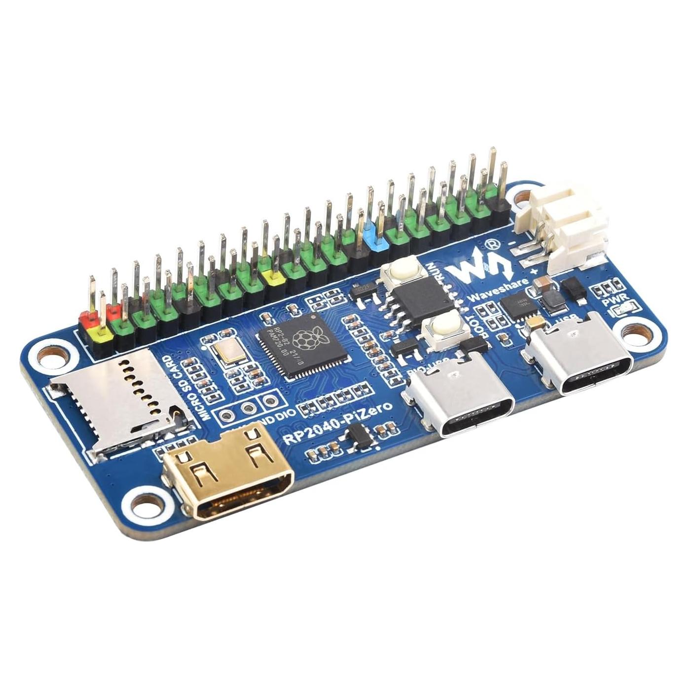 Placa Microcontrolador RP2040-PiZero Waveshare 16MB DVI USB