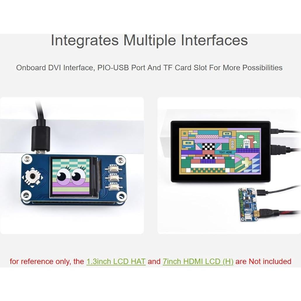 Placa Microcontrolador RP2040-PiZero Waveshare 16MB DVI USB