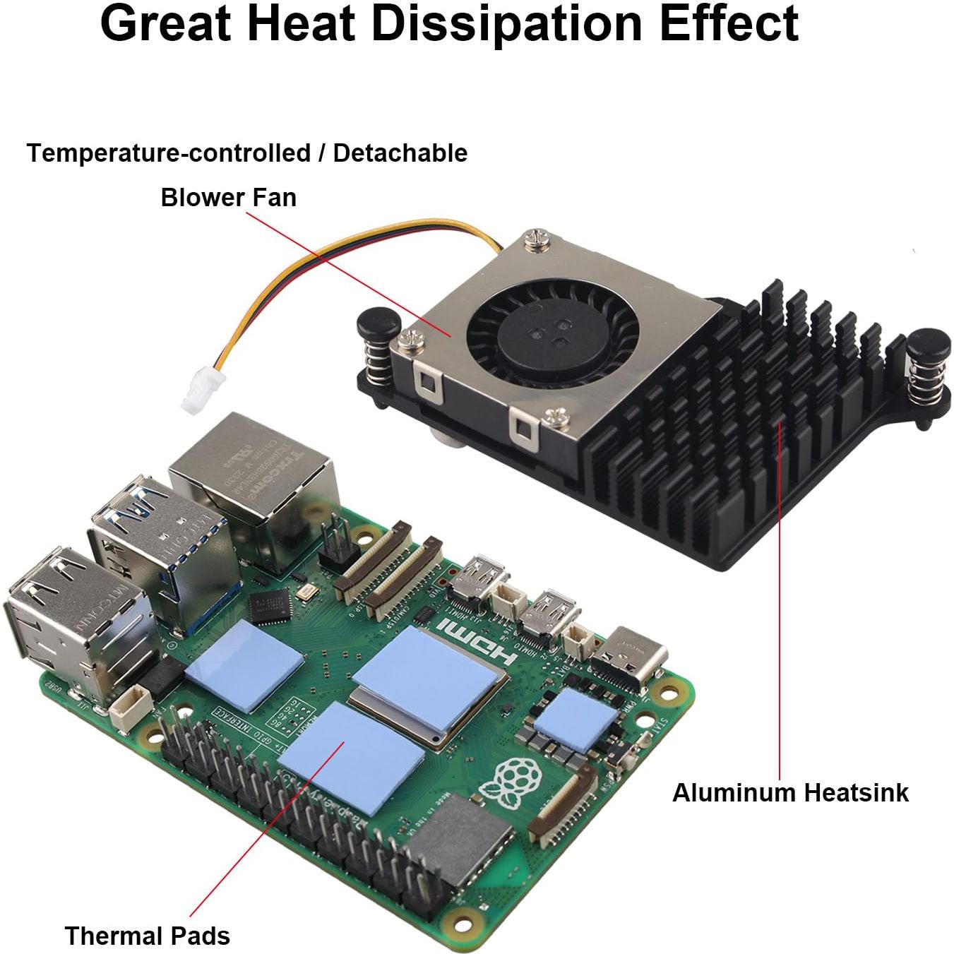 Enfriador Activo ZDE ZP536 para Raspberry Pi 5 con PWM