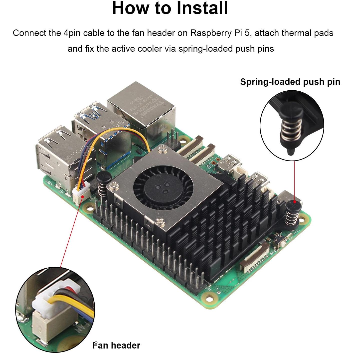 Enfriador Activo ZDE ZP536 para Raspberry Pi 5 con PWM