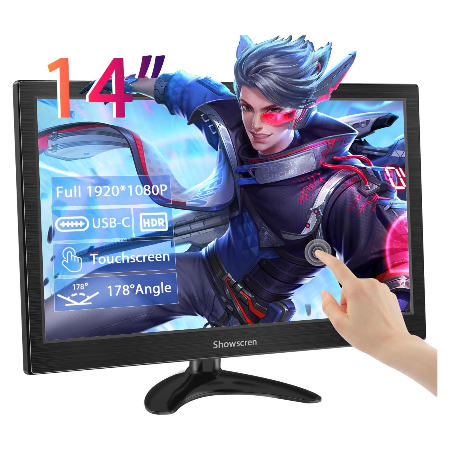 Monitor Portátil 14" FHD Táctil 1080P Kenowa con HDMI/USB-C