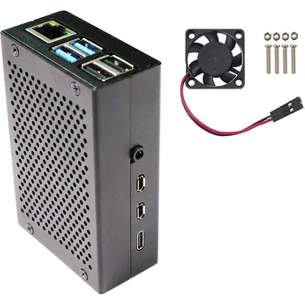 Caja de Aluminio ODS704 con Ventilador para Raspberry Pi 4B