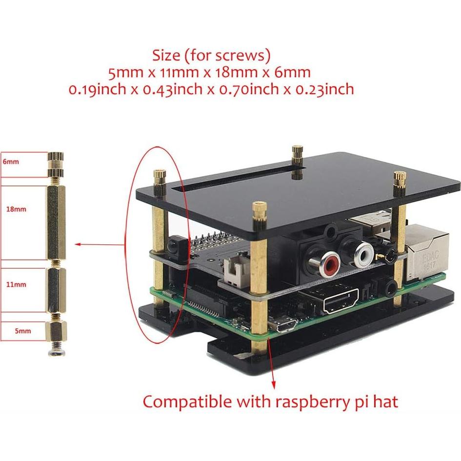 Caja Acrílica Geekworm para Raspberry Pi 4/5 y HAT