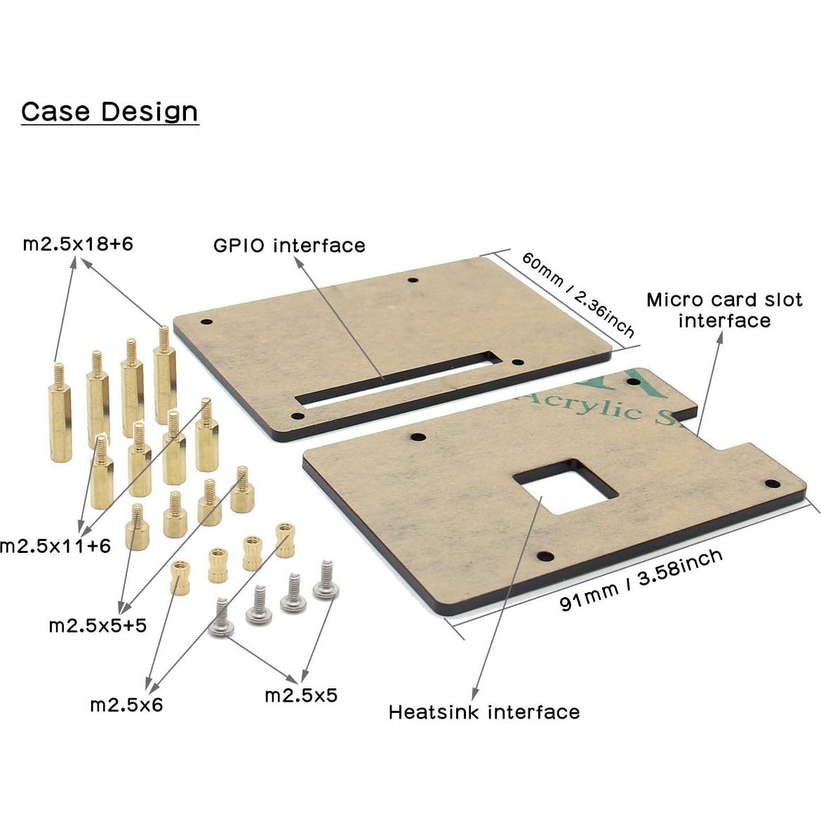 Caja Acrílica Geekworm para Raspberry Pi 4/5 y HAT