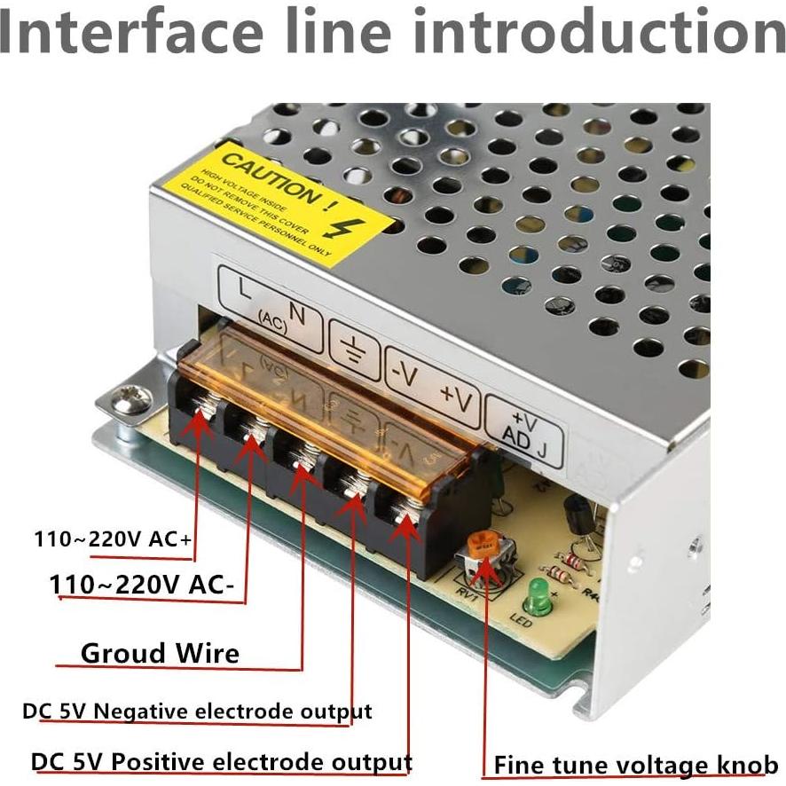 Fuente de Poder 5V 8A PHEVOS AC110V a DC para Raspberry Pi