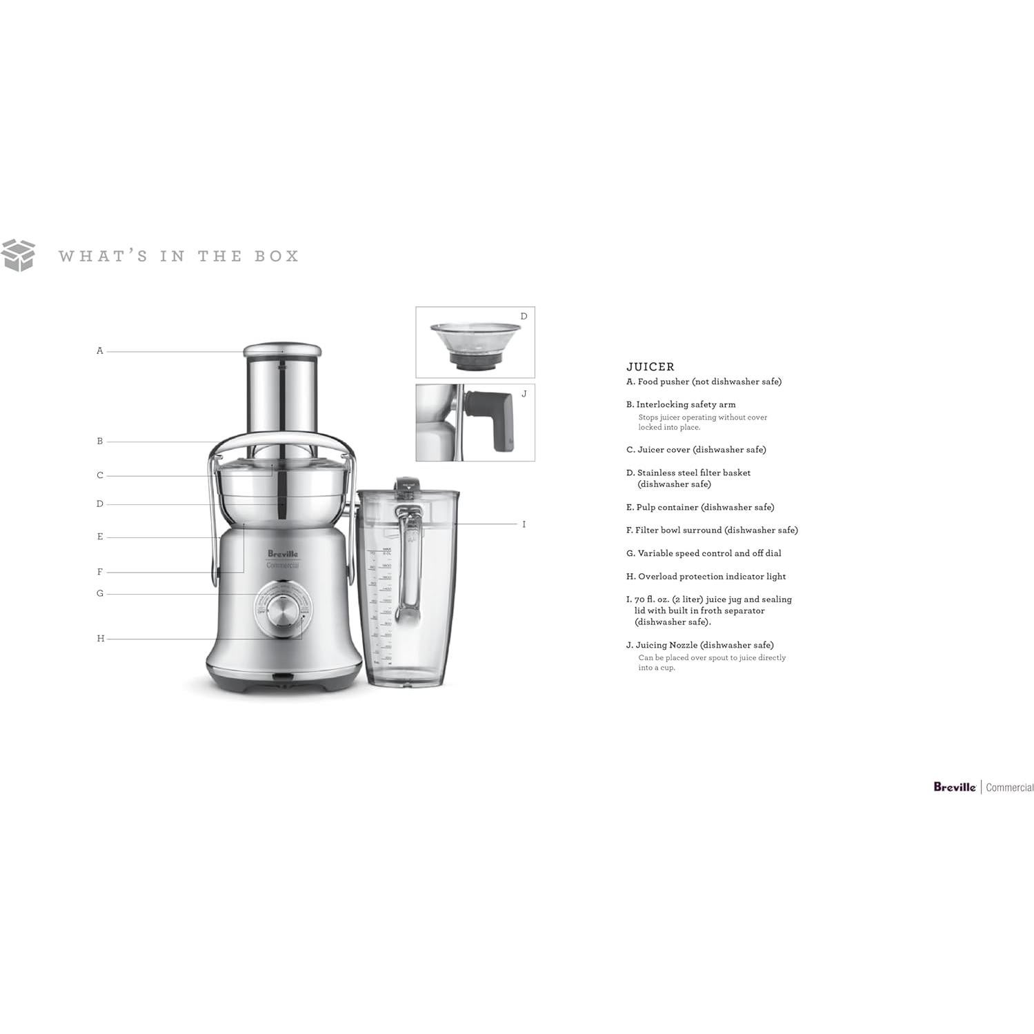 Extractor de Jugo Breville Juice Fountain XL Pro 2,07L