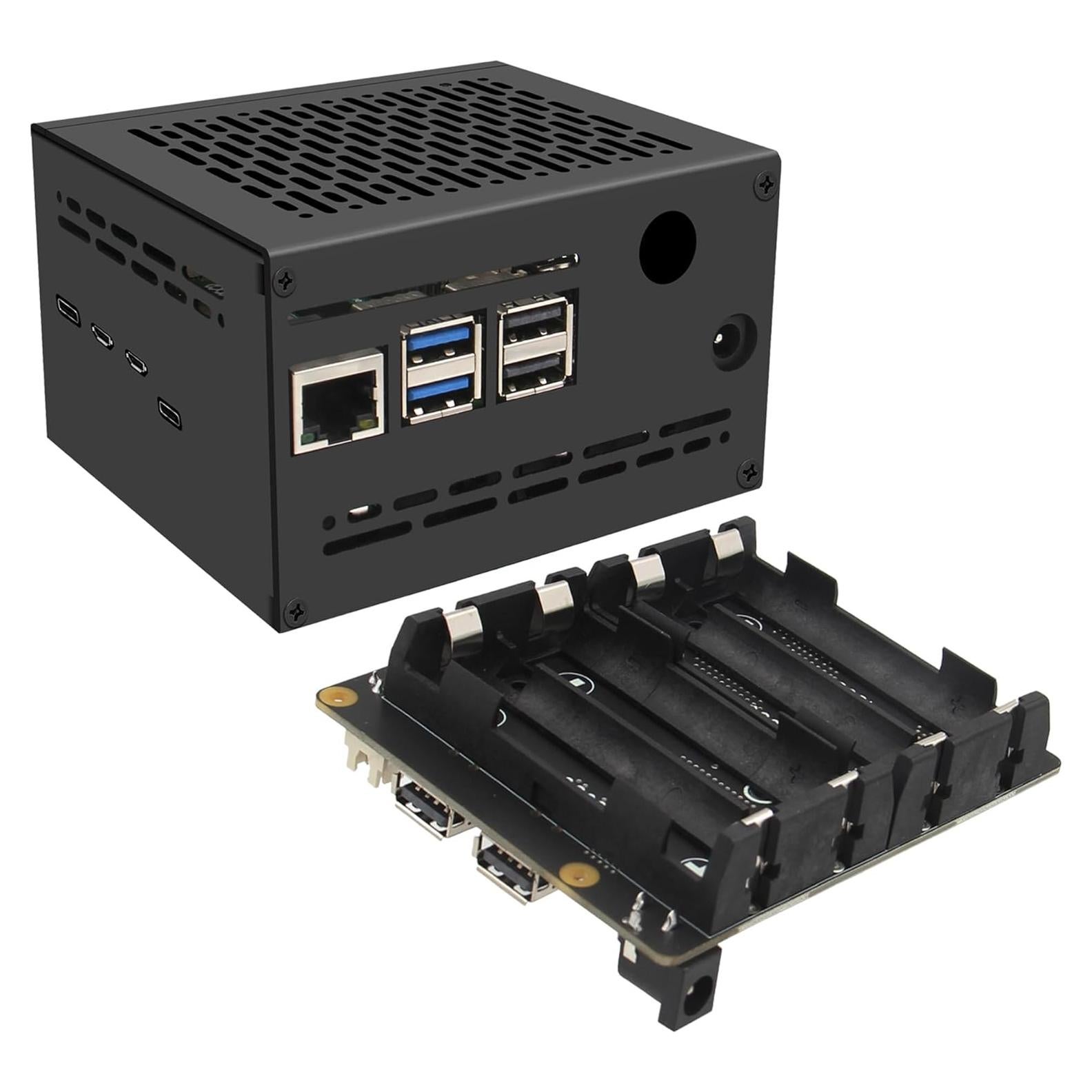 UPS Geekworm X1202 para Raspberry Pi 5 - 5V 5A, Caja Metal