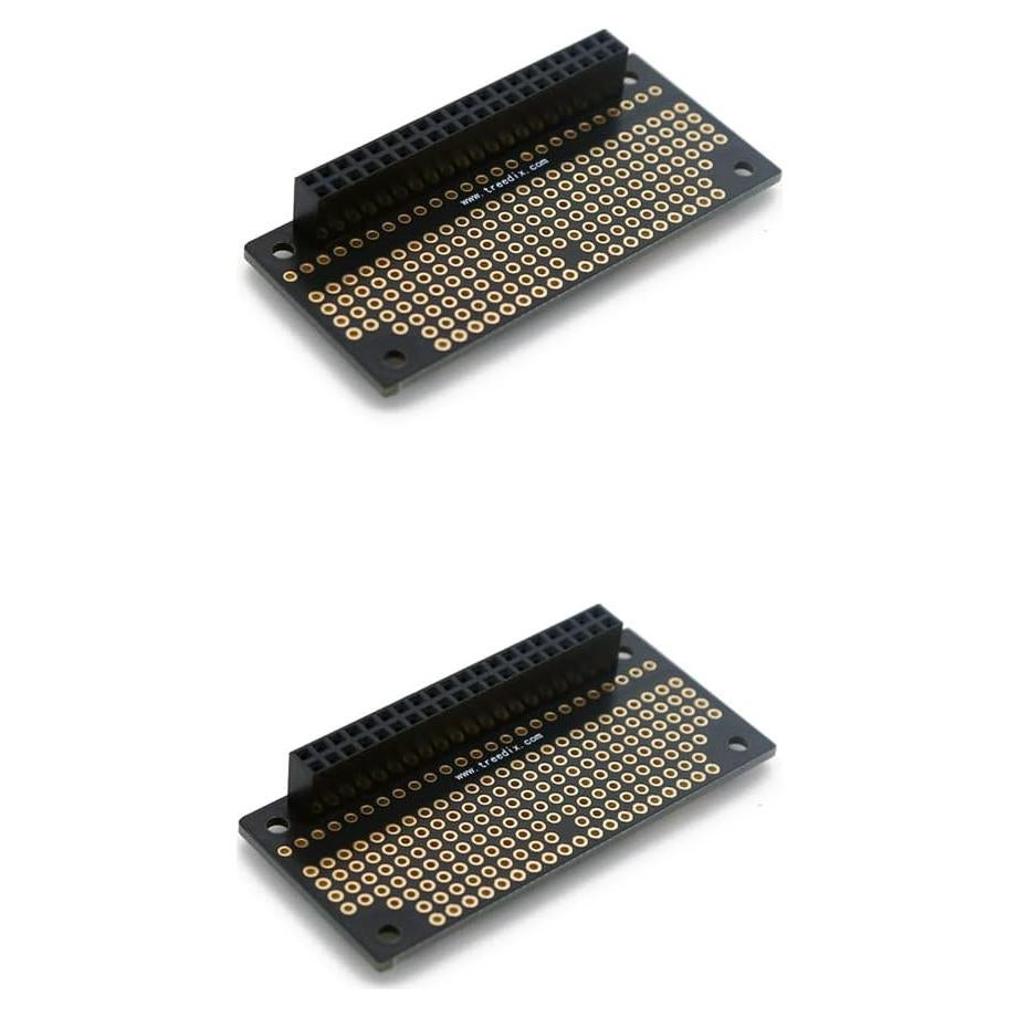 2pcs GPIO Protoboard Breadboard HAT with Female Pin Connector PCB Prototyping Board Pi Zero Board Compatible with Raspberry Pi Zero(unwelding