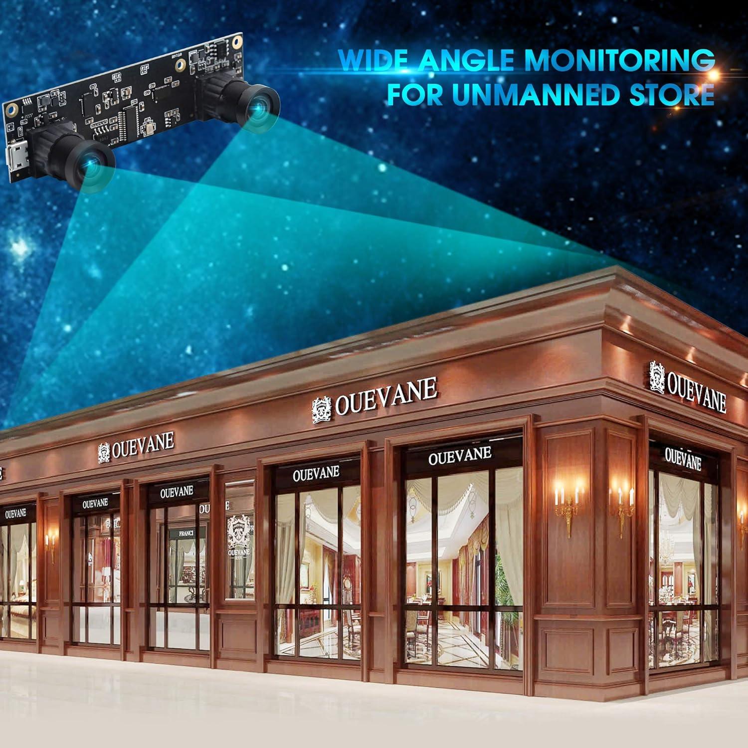 Módulo de cámara USB 1080P ELP Doble Lente 3D 100°