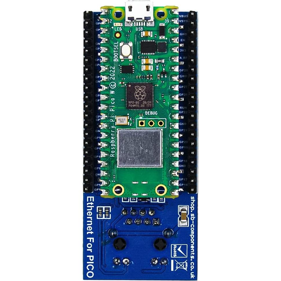 HAT Ethernet NetPi para Raspberry Pi Pico con LCD 1.3"