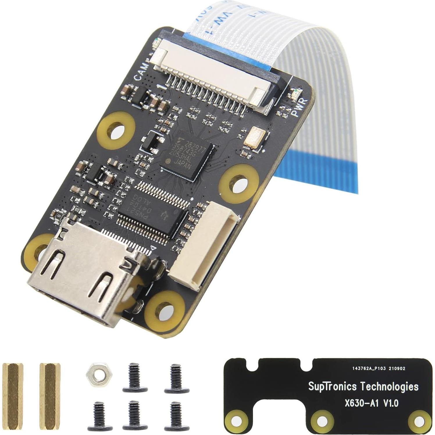 Módulo Geekworm X630 HDMI a CSI-2 + Placa de Audio I2S X1300-A2