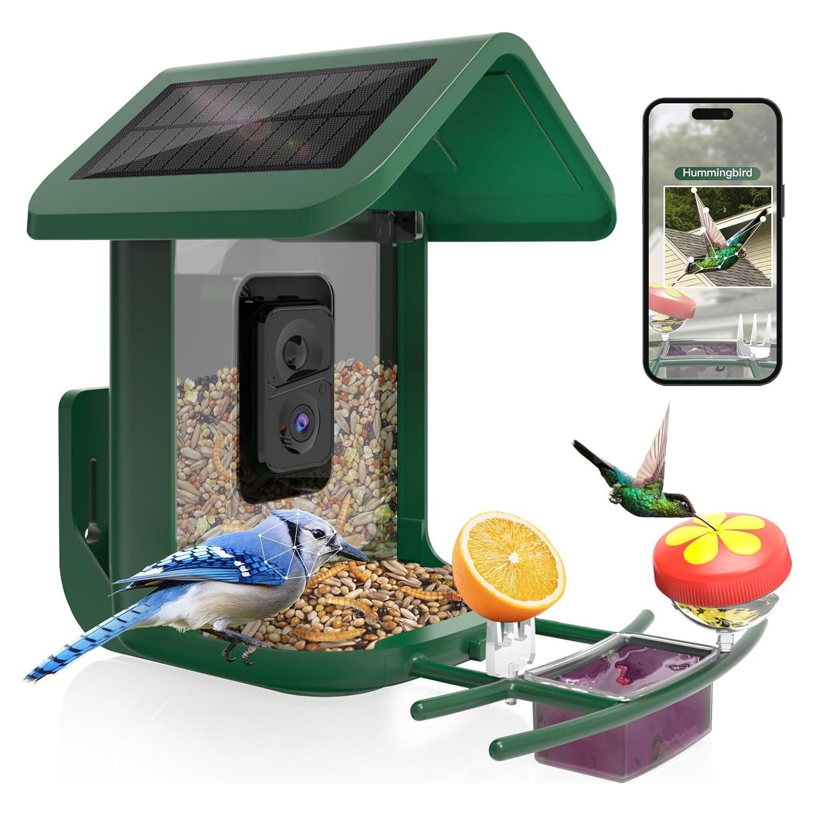 Comedero para Aves Onlyfly con Cámara Solar 2K y AI