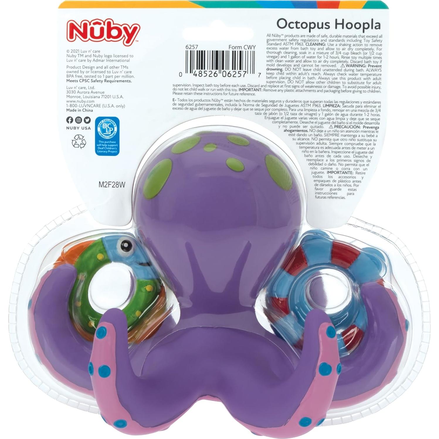 Juguete de Baño Flotante Pulpo Nuby 18+ Meses Púrpura