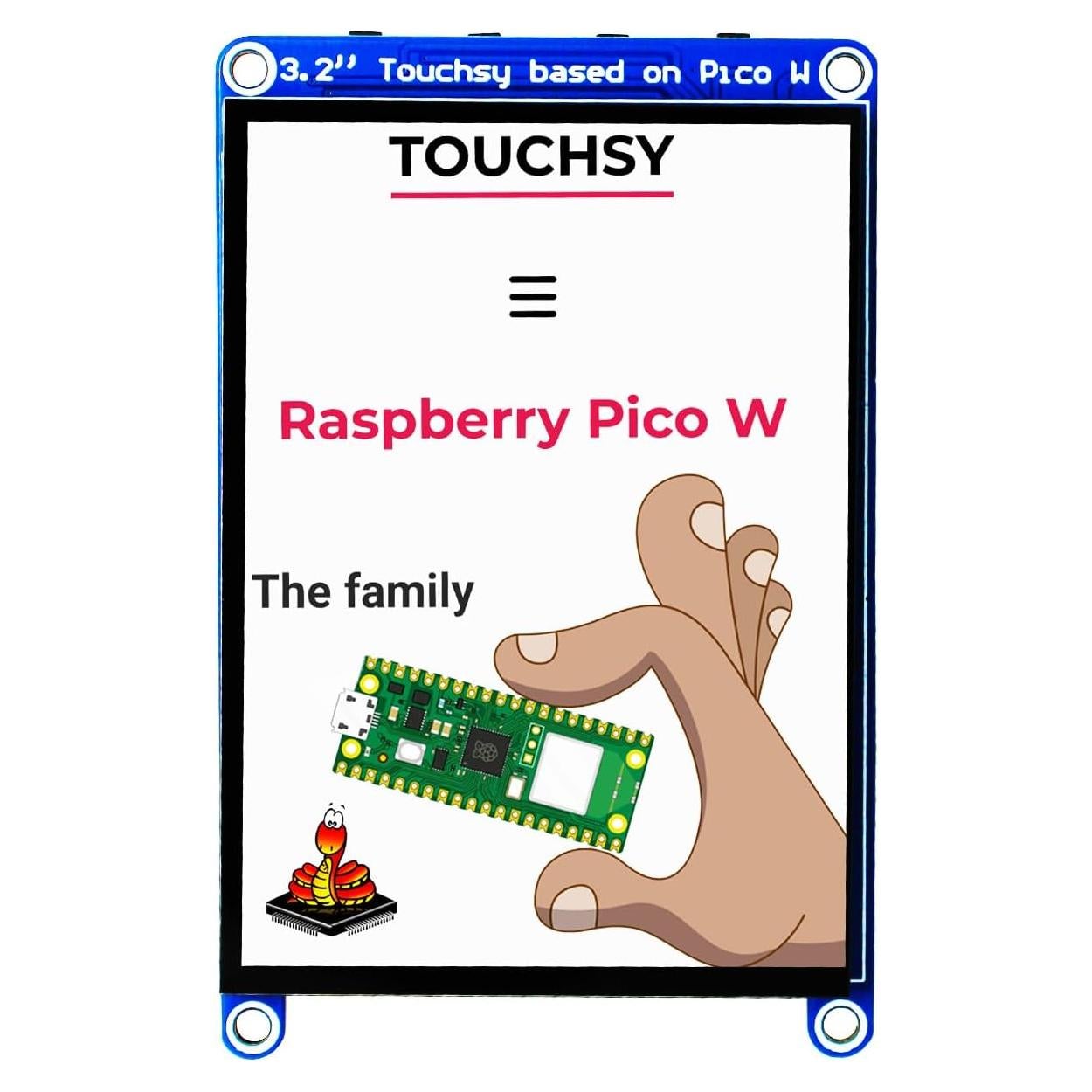 Pantalla Táctil 3.2" Touchsy con Raspberry Pi Pico W - 4 Botones