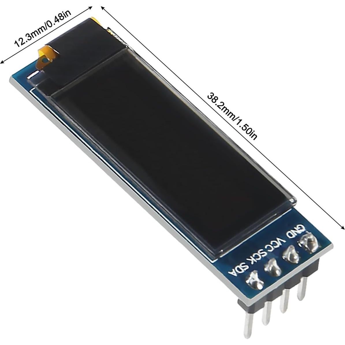 6 Módulos Pantalla OLED I2C 0.91" JUZITAO Azul/Blanco