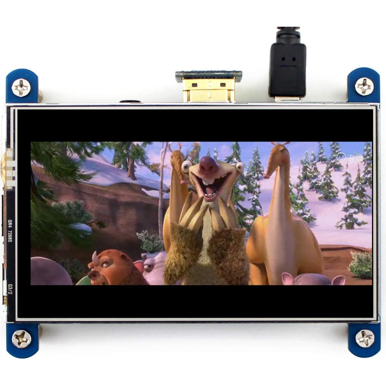 Pantalla LCD HDMI 4" Waveshare IPS Táctil 480x800 Raspberry Pi