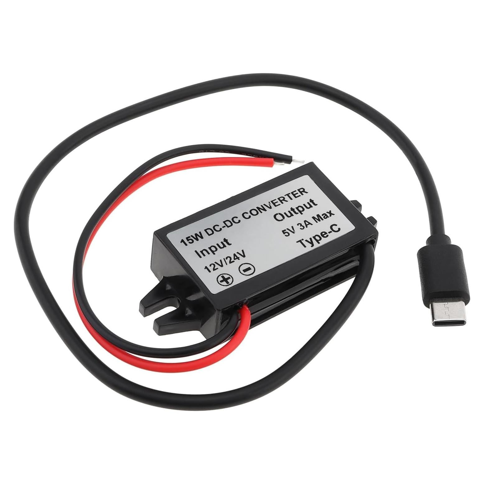 Convertidor Buck 12V/24V a 5V USB-C 3A 15W DiGiYes