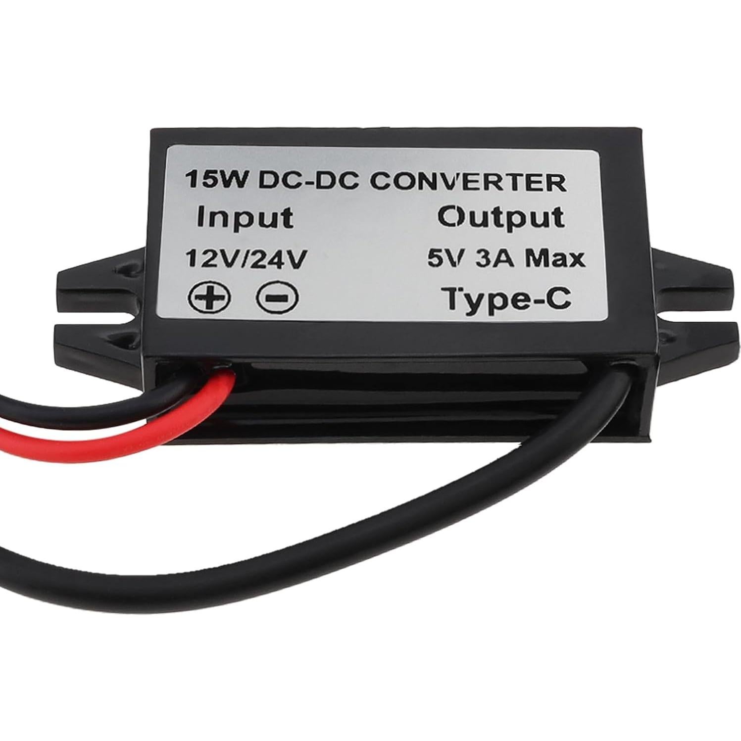 Convertidor Buck 12V/24V a 5V USB-C 3A 15W DiGiYes