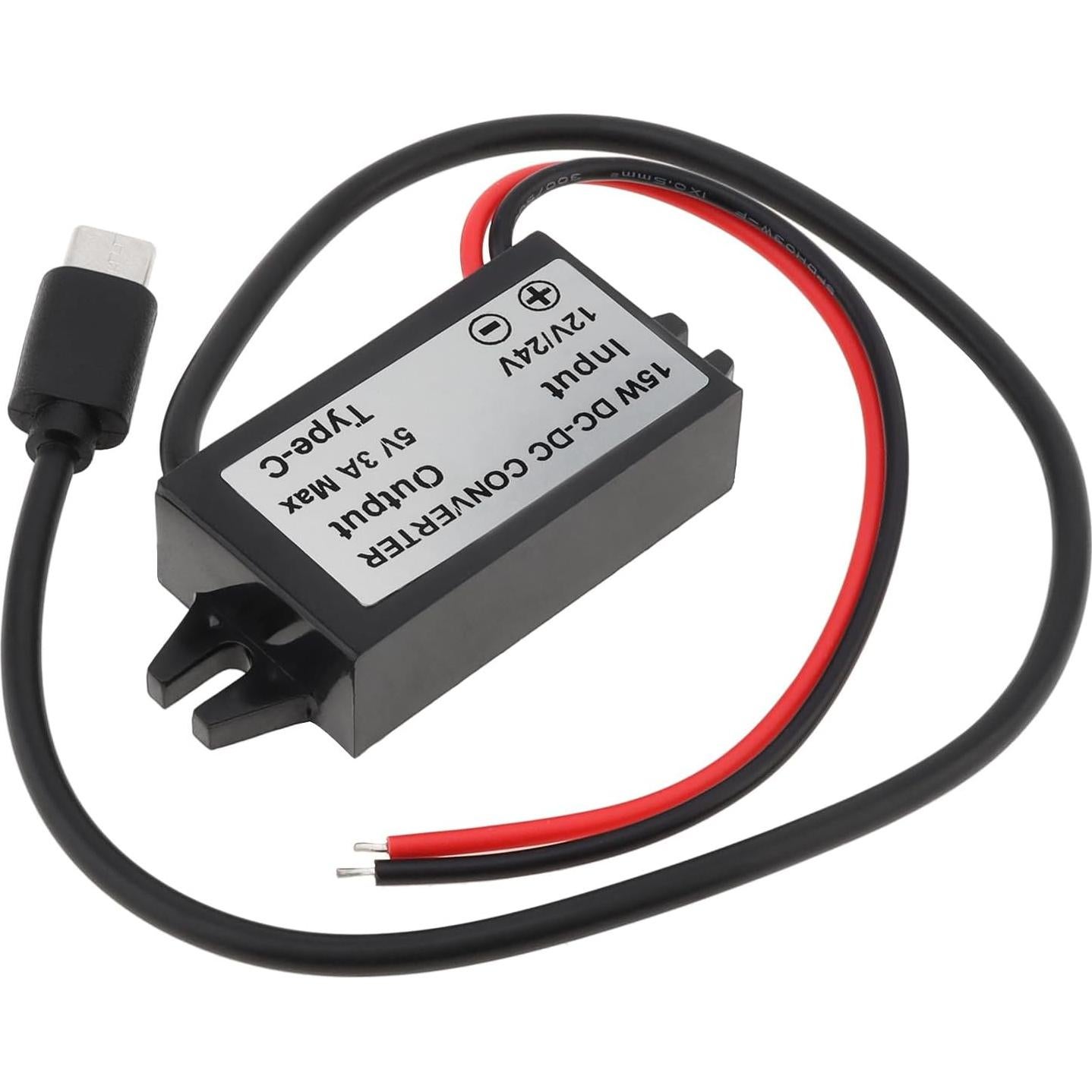 Convertidor Buck 12V/24V a 5V USB-C 3A 15W DiGiYes