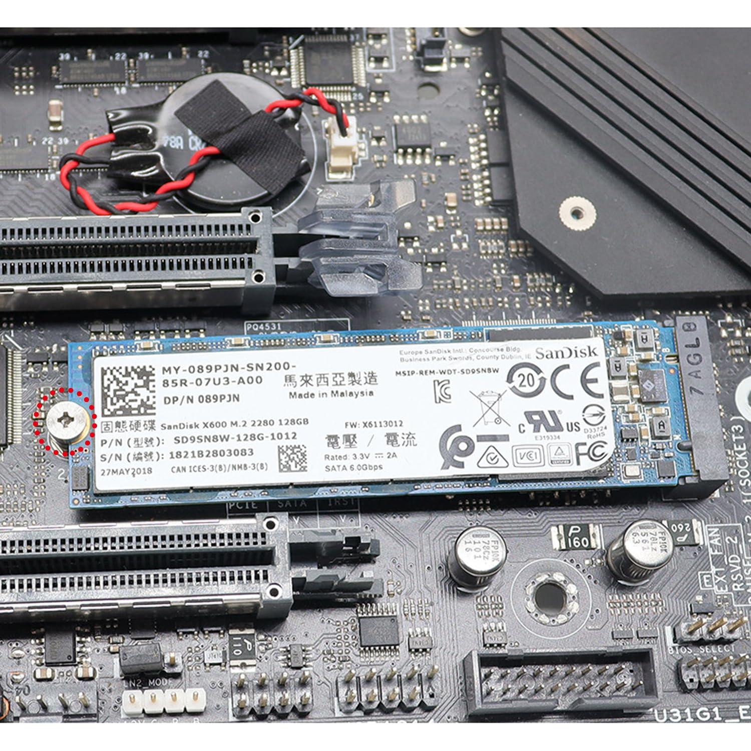 Kit de Tornillos M2 SSD ZDE 10 Piezas con Destornillador