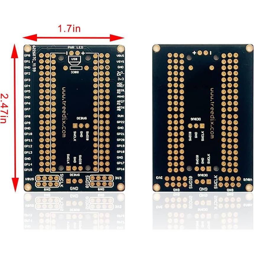 Placa de Expansión Treedix para Raspberry Pi Pico H/W - 6.27x4.32cm