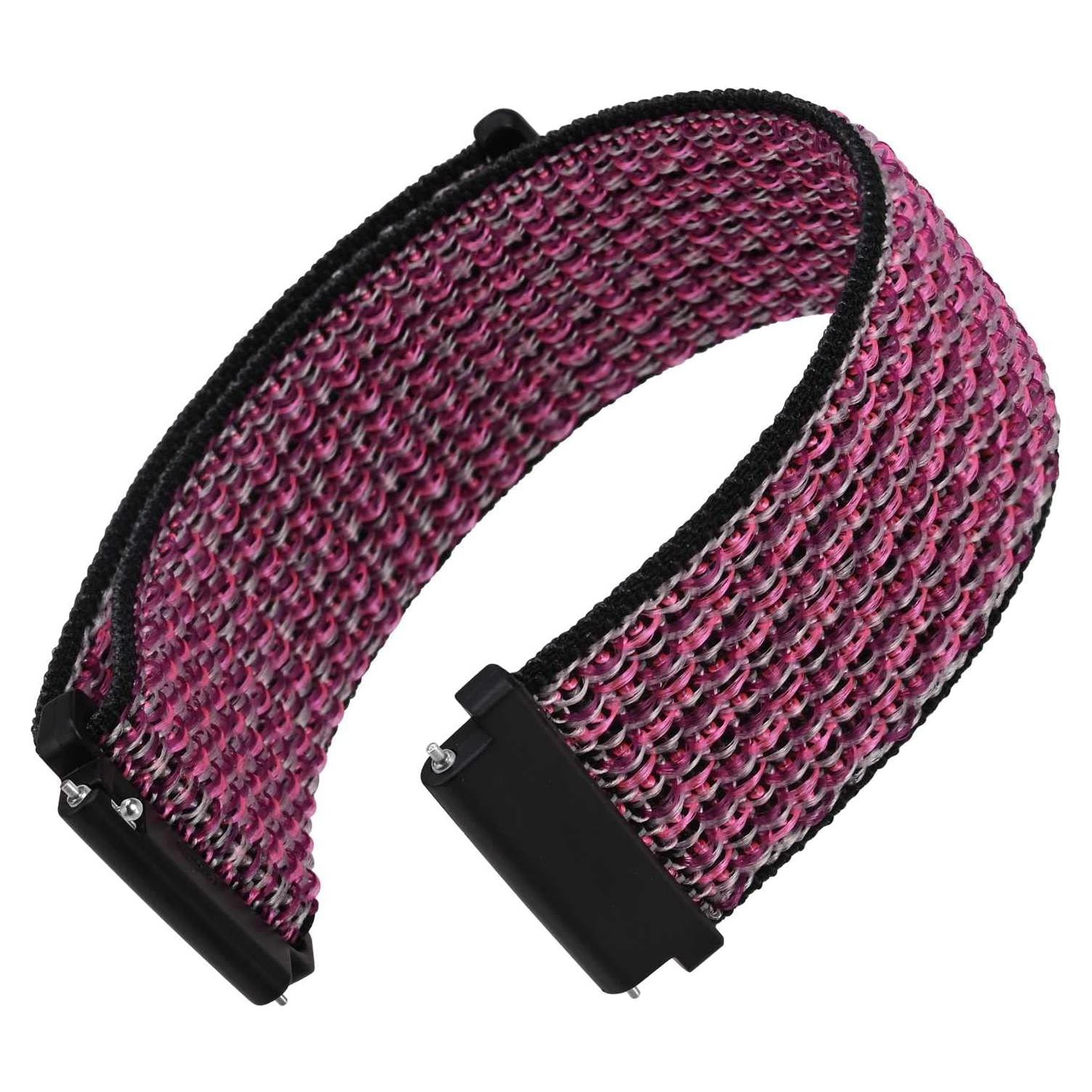 Correa de Reloj Wocci Nylon 22mm Ajustable Ciruela