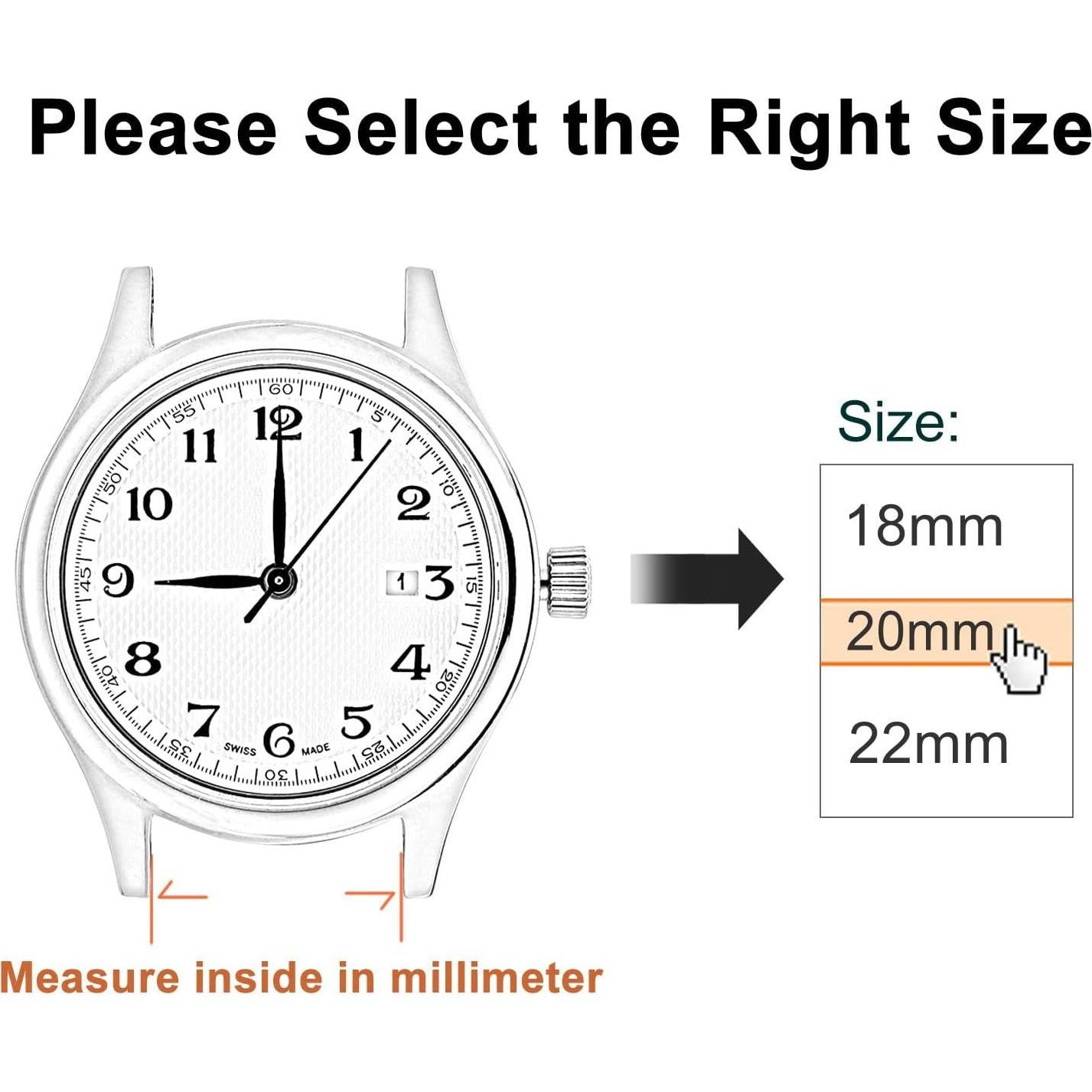 Correa de Reloj Wocci Nylon 22mm Ajustable Ciruela