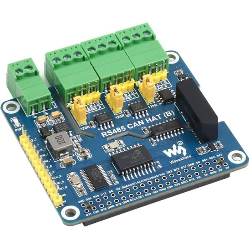 HAT RS485 CAN (B) Coolwell para Raspberry Pi, 2-Ch RS485 y 1-Ch CAN