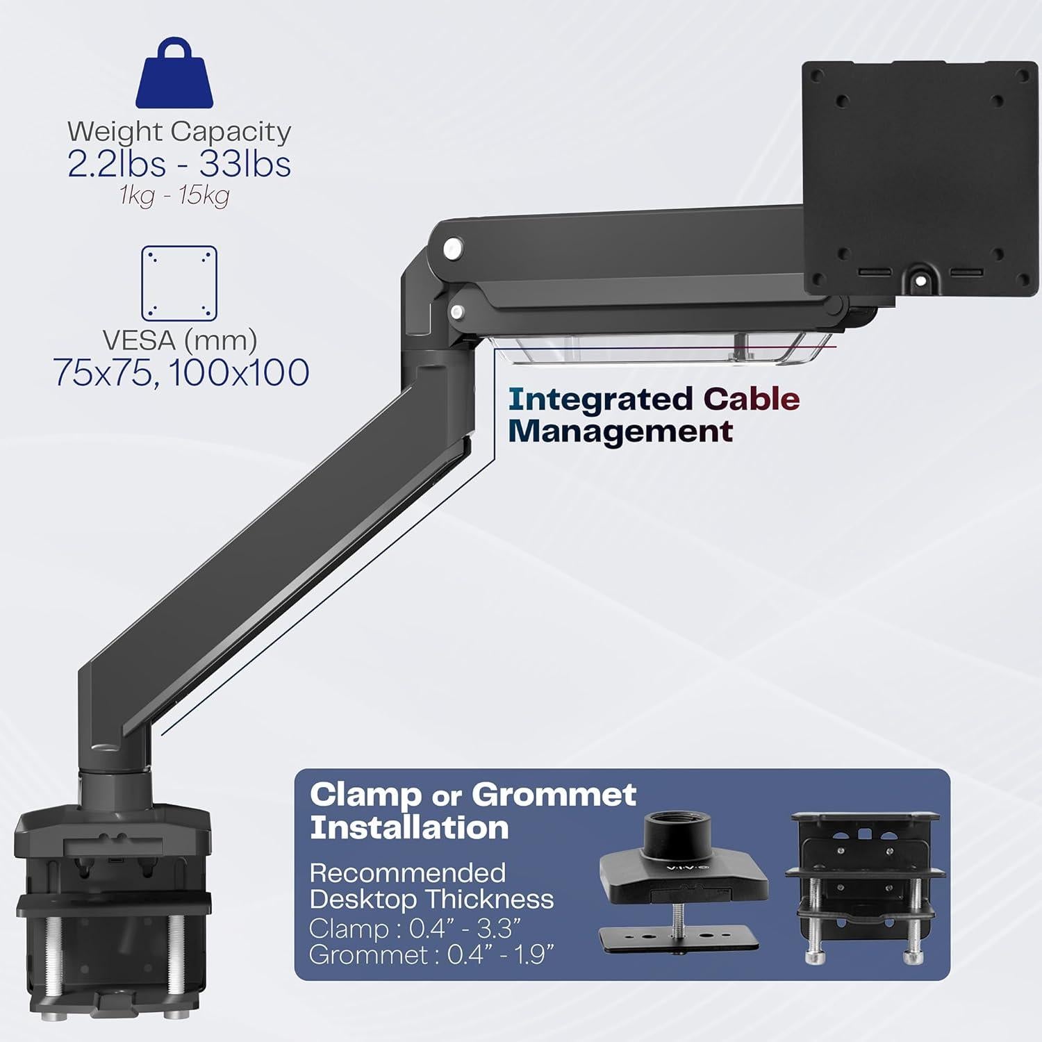 Soporte de Monitor VIVO STAND-V101G1 para Pantallas Ultrawide