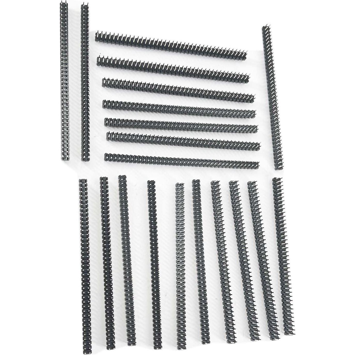 Conector Macho 40 Pines 2.54mm DEVMO Fila Simple Recta Negro