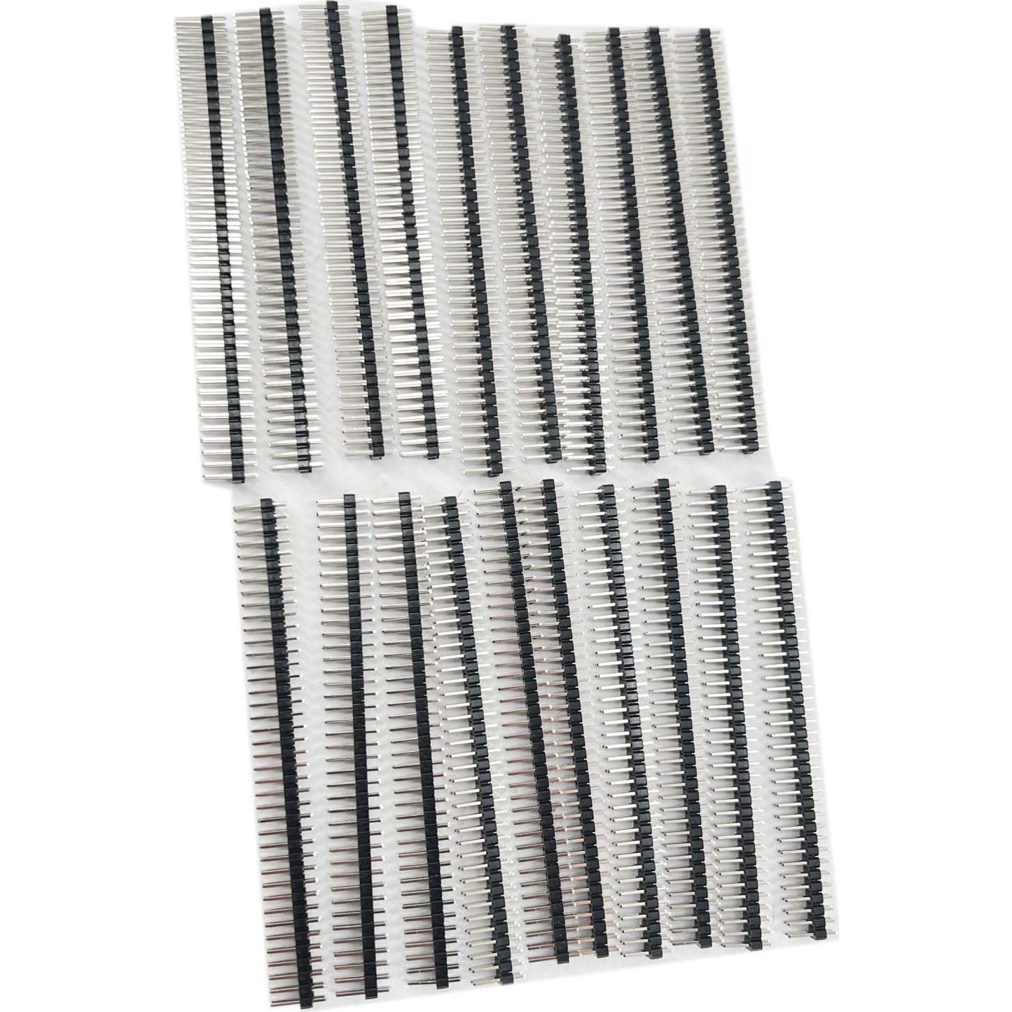 Conector Macho 40 Pines 2.54mm DEVMO Fila Simple Recta Negro