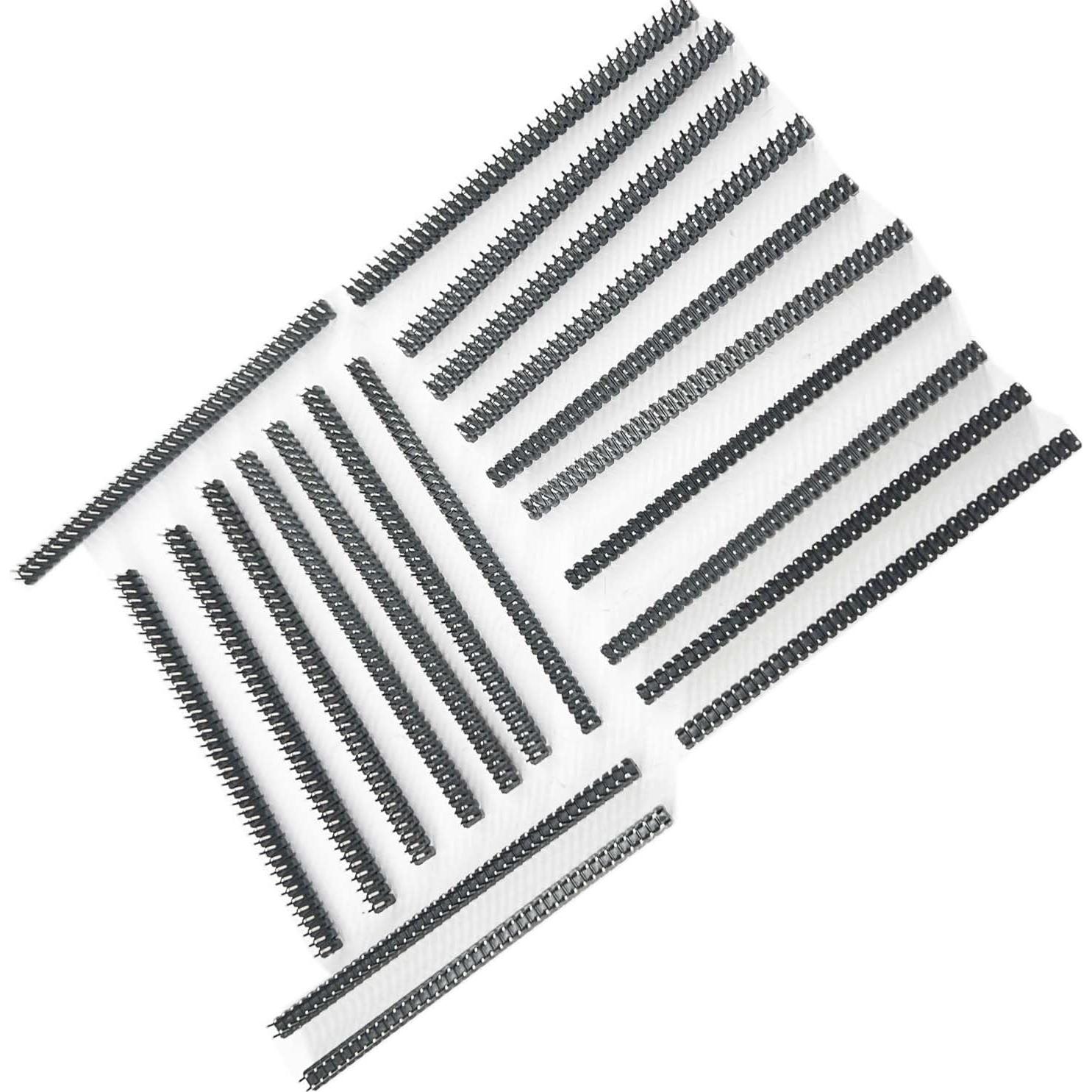 Conector Macho 40 Pines 2.54mm DEVMO Fila Simple Recta Negro