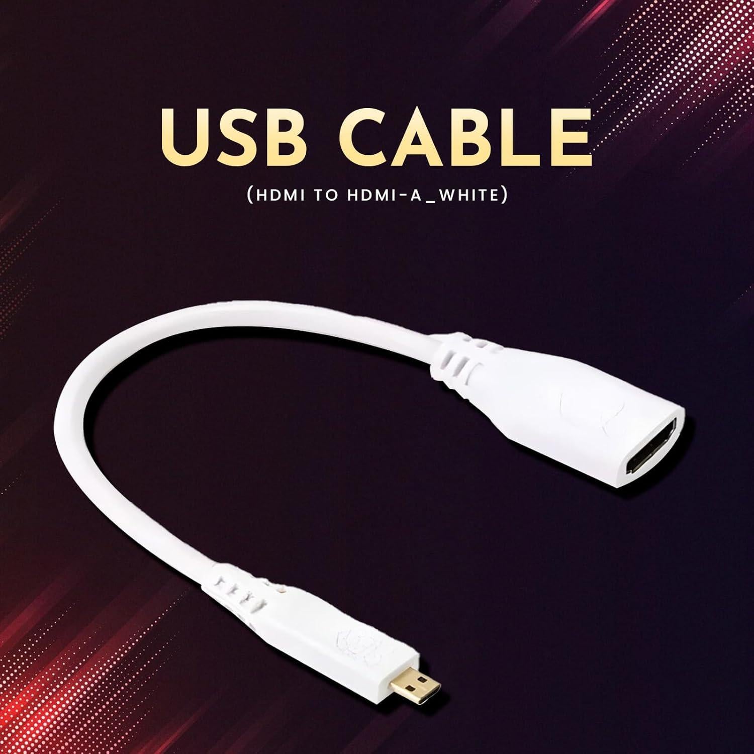 Cable Micro HDMI a HDMI-A 23.5cm sb components para Raspberry Pi 4