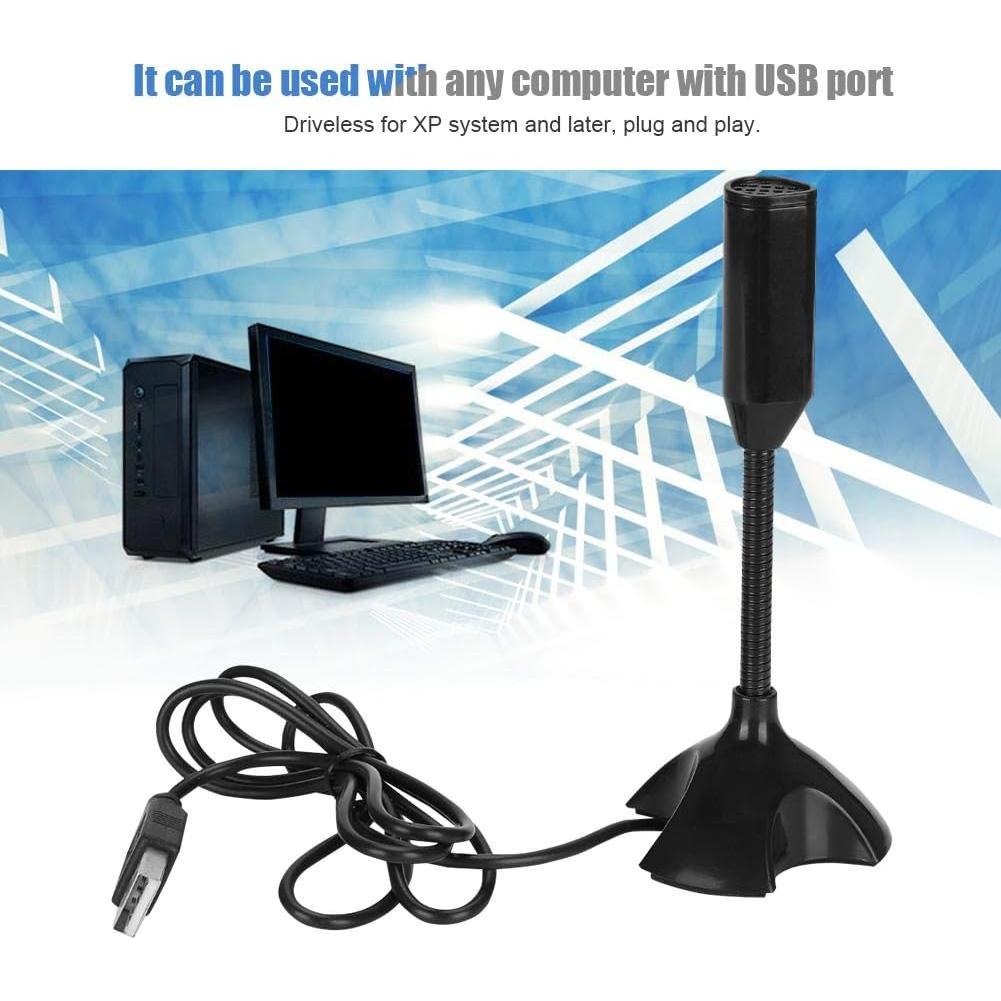 Micrófono USB Plug and Play T angxi para PC - Negro