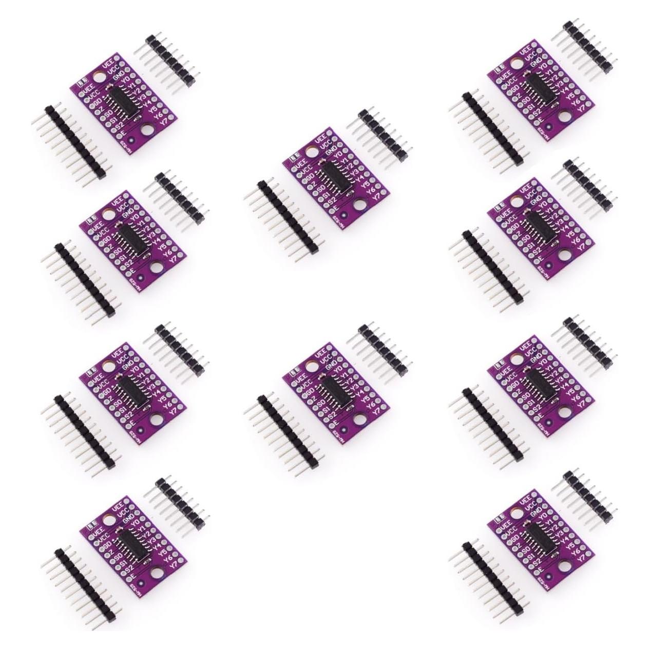 10 Pcs Módulo Multiplexor Demultiplexor 74HC4051 Azuocn para Raspberry Pi