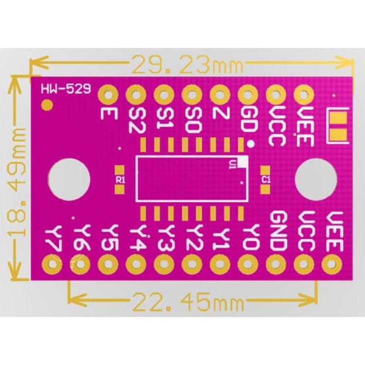 10 Pcs Módulo Multiplexor Demultiplexor 74HC4051 Azuocn para Raspberry Pi