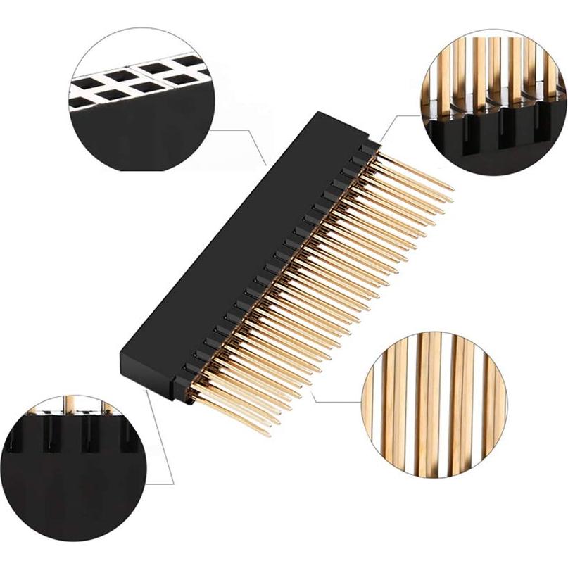 Conector hembra apilable 40 pines Treedix para Raspberry Pi - Paquete de 5