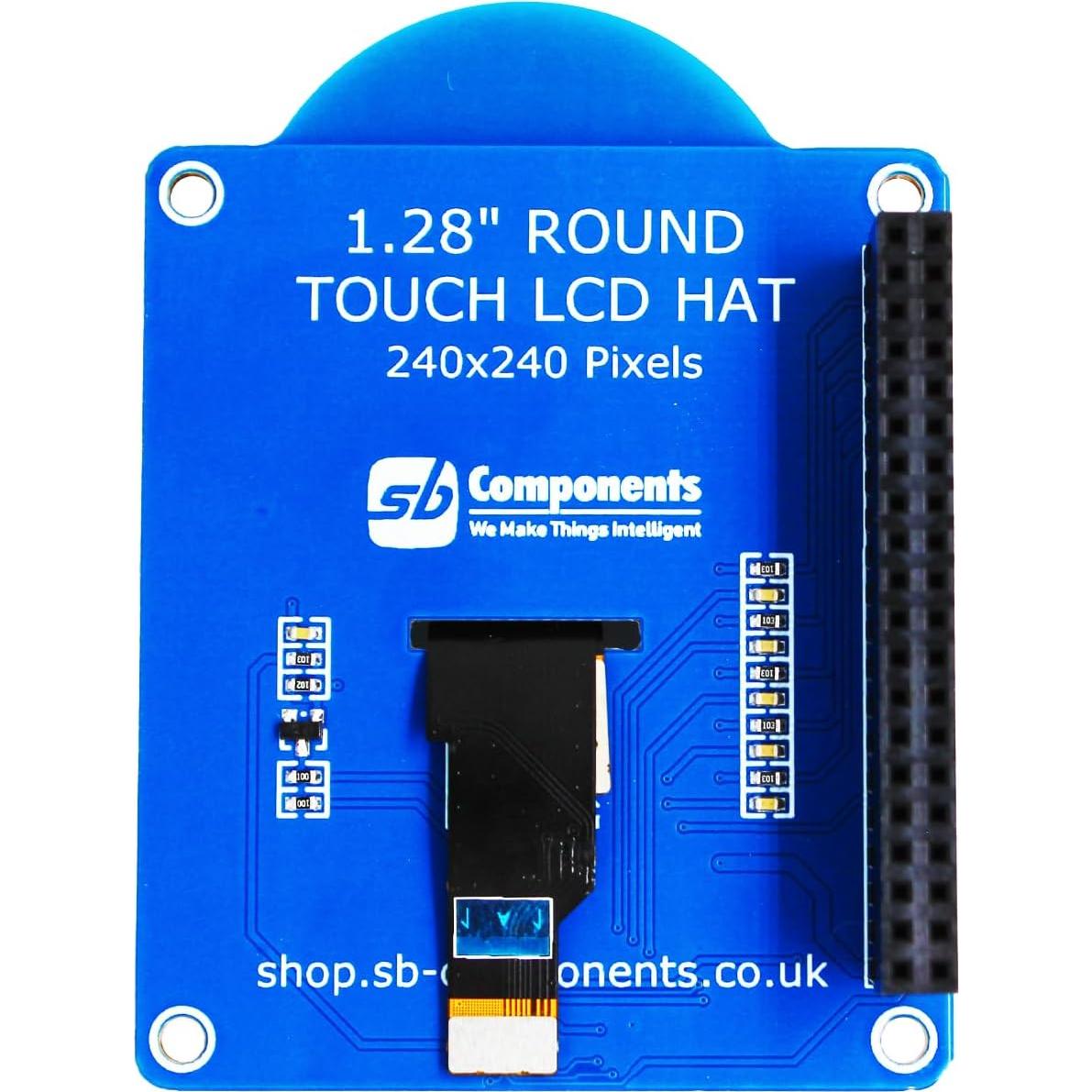 HAT LCD Táctil Redondo SB Components 1.28" 240x240 para Raspberry Pi