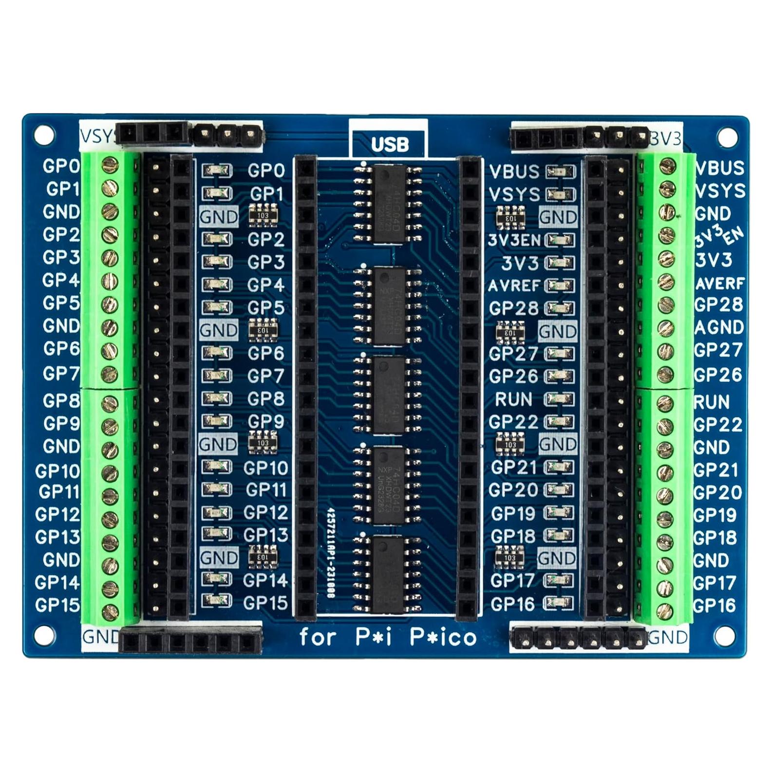 Placa de Expansión LED Risingsaplings para Raspberry Pi Pico