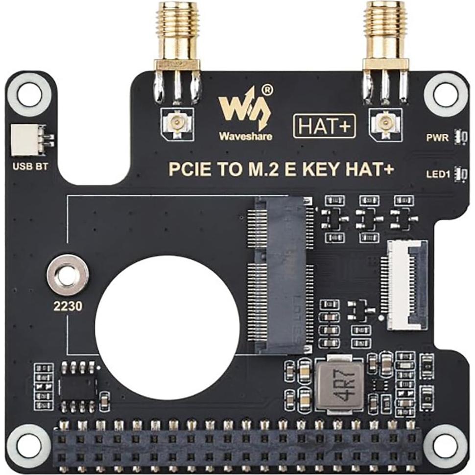 Adaptador HAT+ PCIe a M.2 E Key iiunius para Raspberry Pi 5