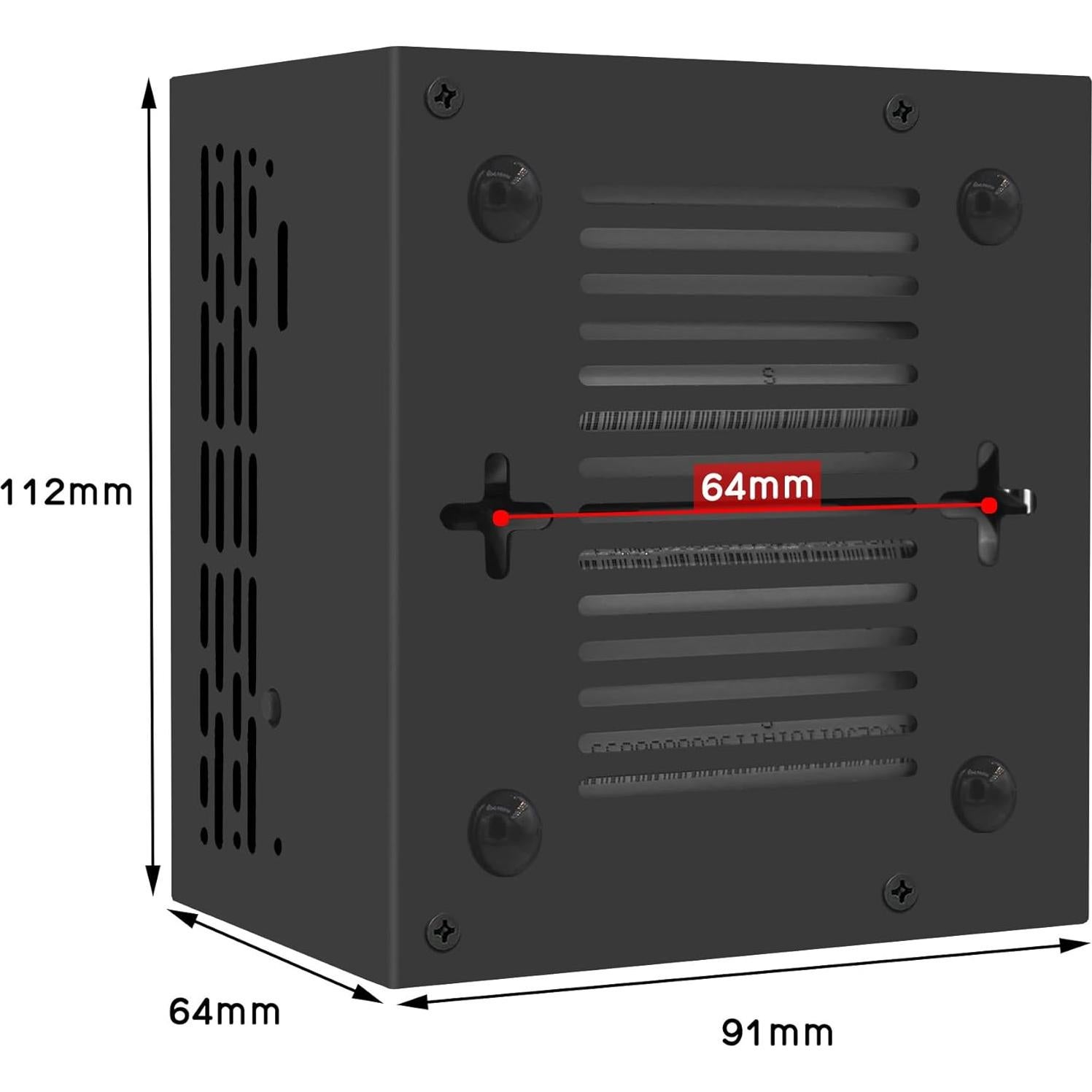 Caja de Metal Geekworm X1206-C1 para Raspberry Pi 5 + Fuente 12V 5A