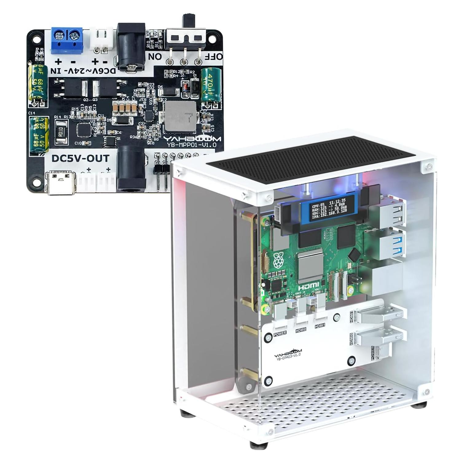 Placa de Expansión de Potencia Yahboom para Raspberry Pi 5 8GB