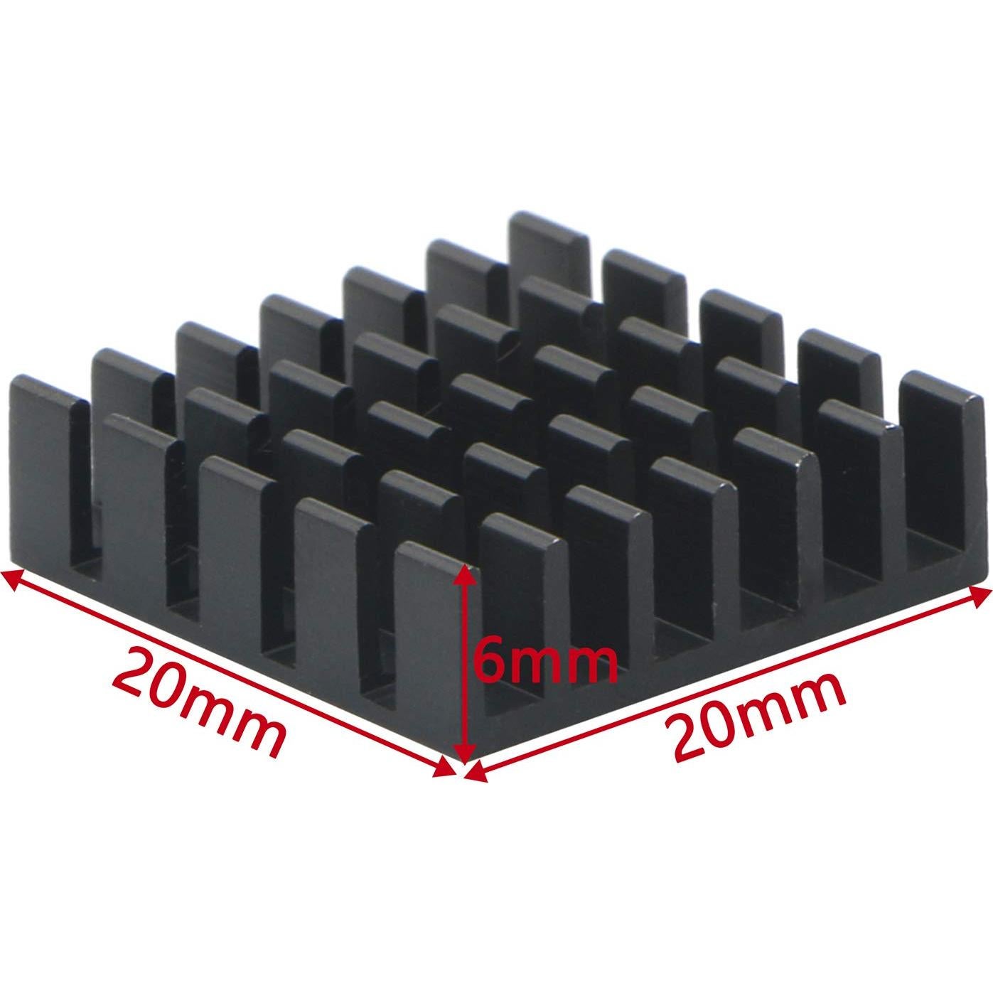 Disipador de Calor de Aluminio JIUWU 22x22mm para Raspberry Pi
