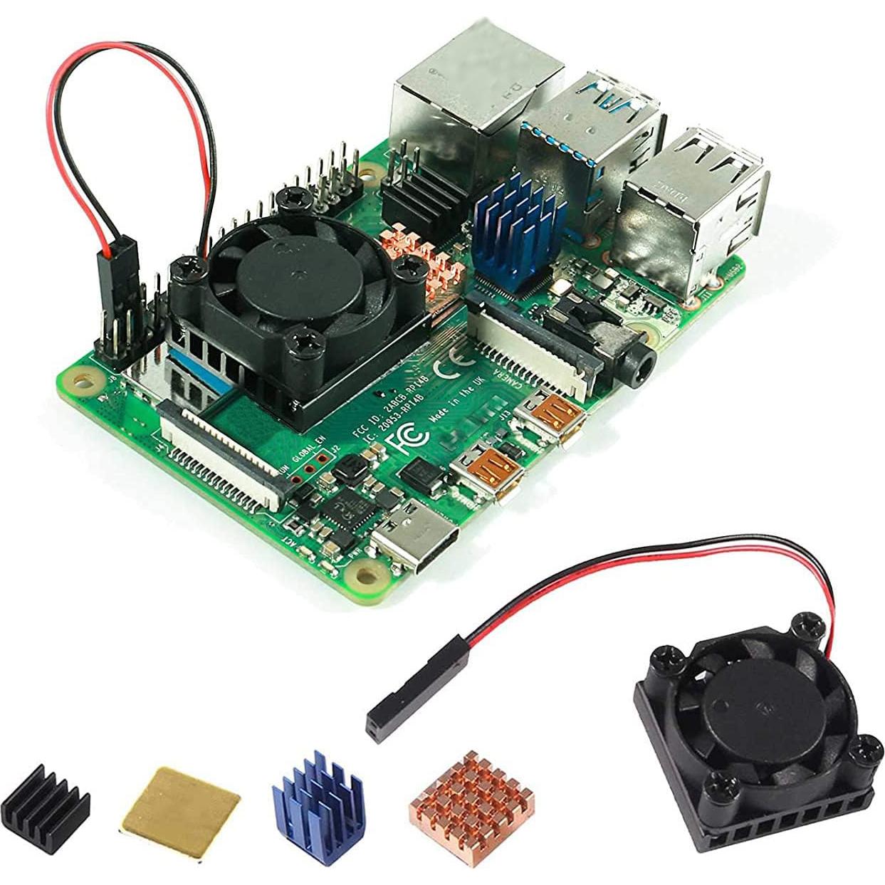Disipador de Calor con Ventilador ALAMSCN para Raspberry Pi 4/3B+/3B/2B