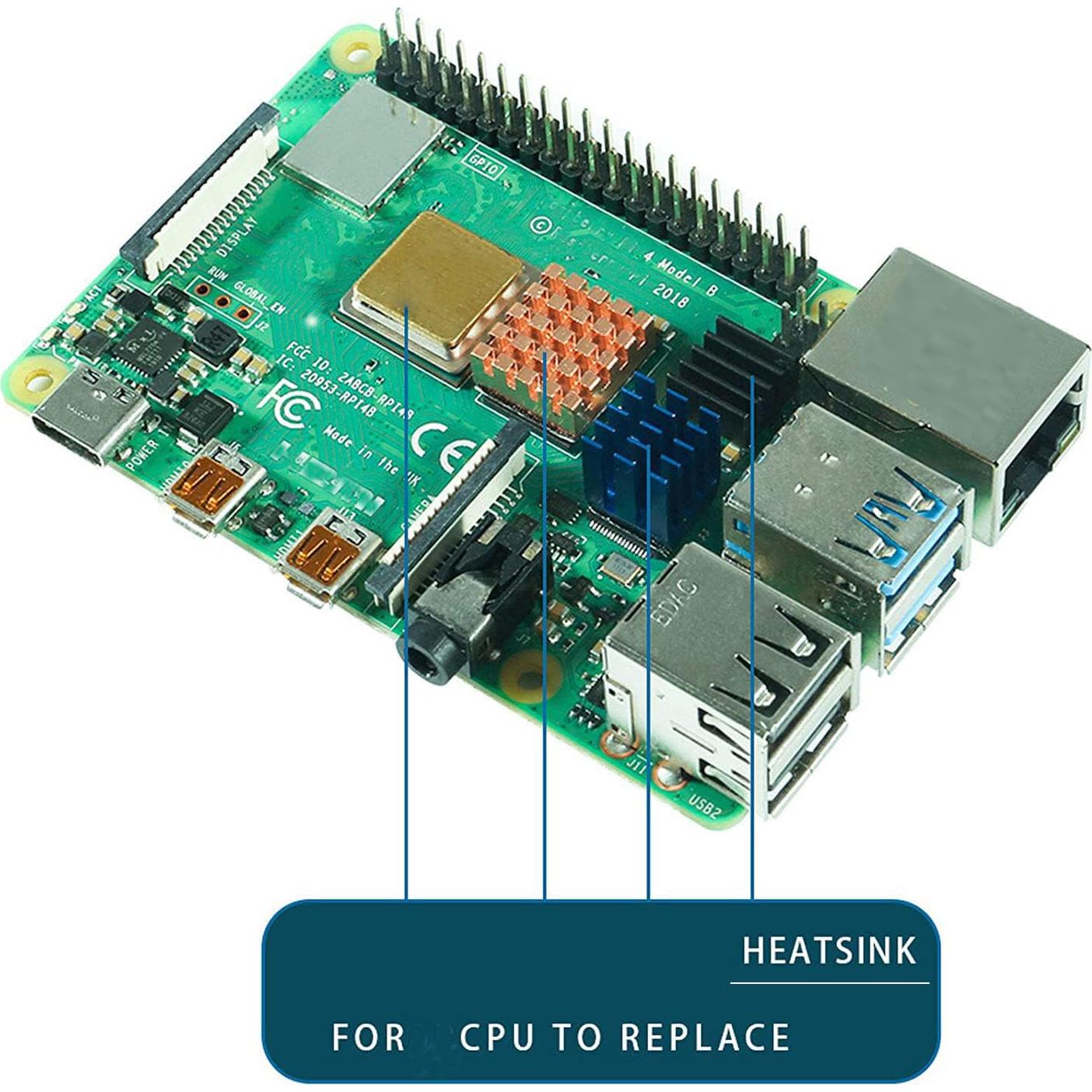 Disipador de Calor con Ventilador ALAMSCN para Raspberry Pi 4/3B+/3B/2B