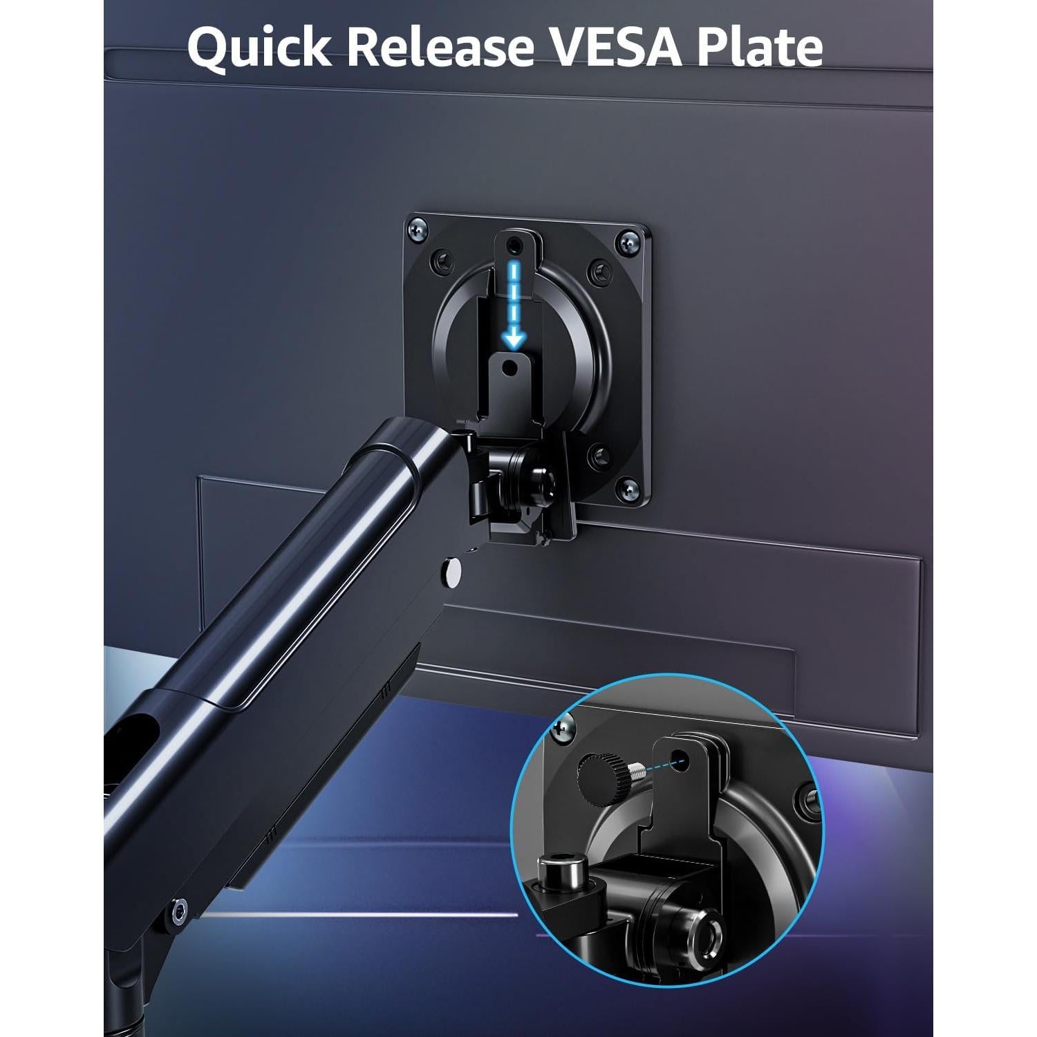 Soporte Doble para Monitores MOUNTUP 13-32" Ajustable Negro