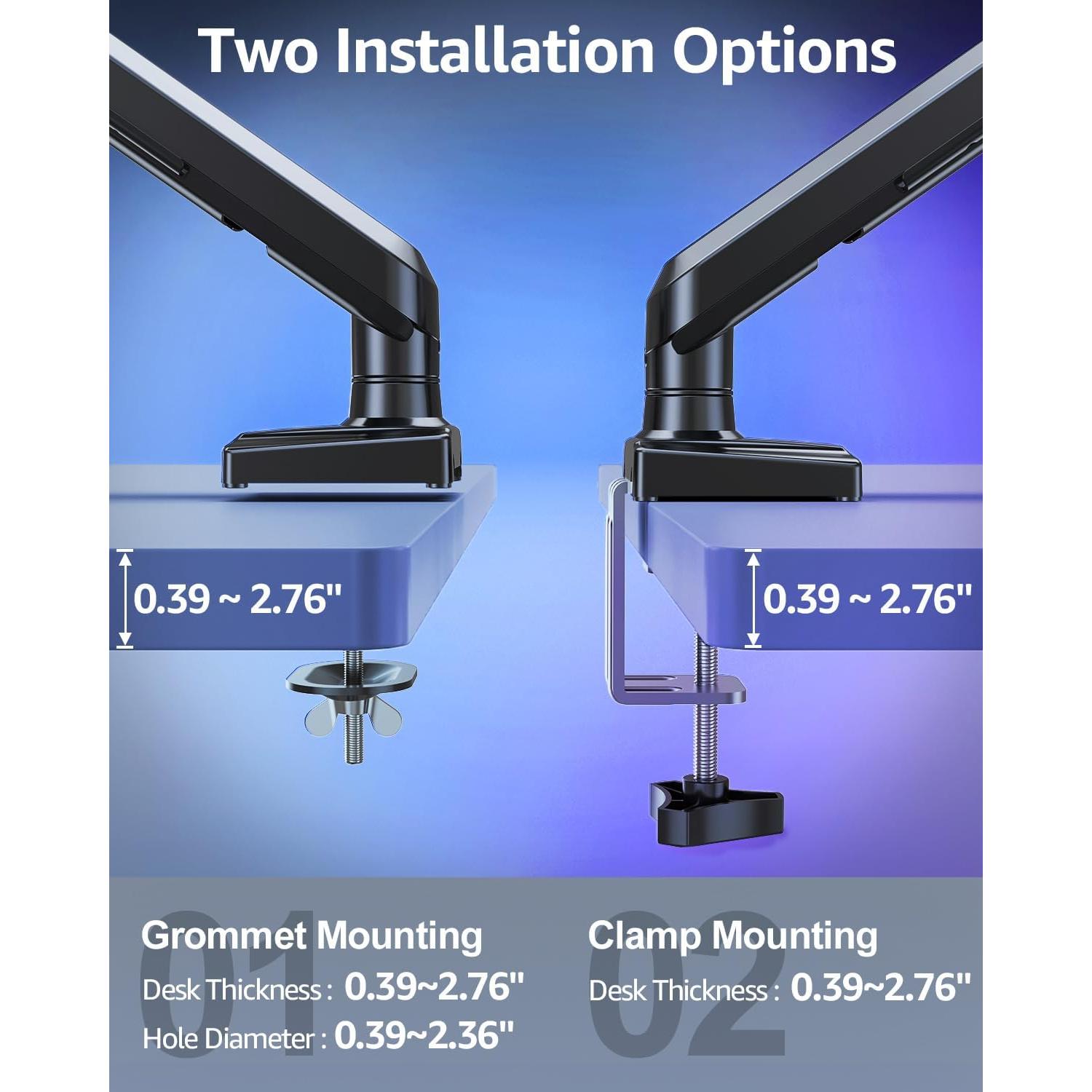 Soporte Doble para Monitores MOUNTUP 13-32" Ajustable Negro